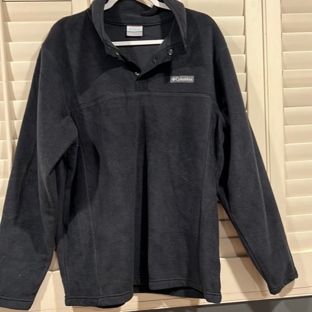 Columbia men’s large recorder snap fleece pull over like new‎